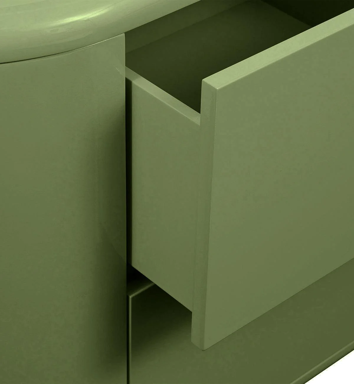 Apollo Glossy 4-Drawer Commode in Olive - Image 5