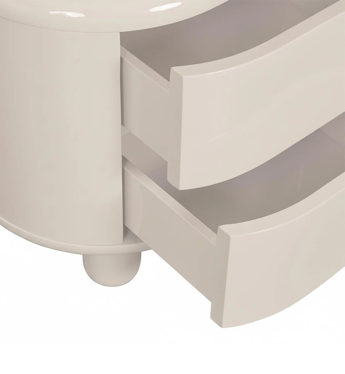 Apollo Glossy Bedside Table in Tofu - Image 4