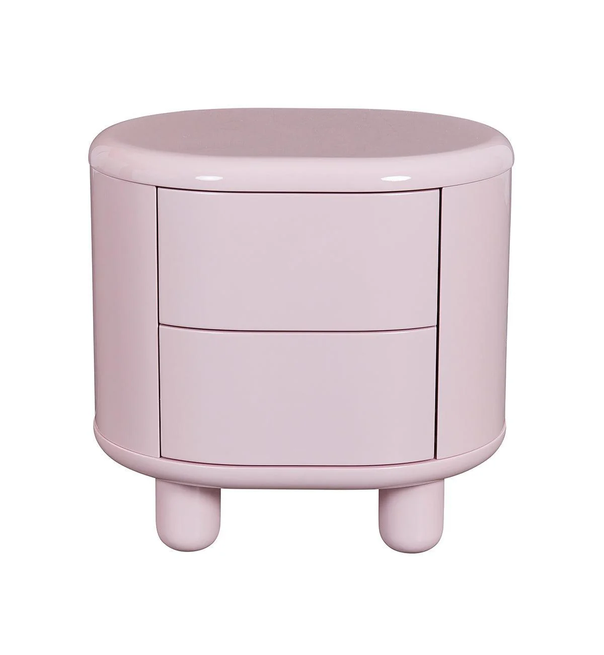 Apollo Glossy Bedside Table in Sweetpea
