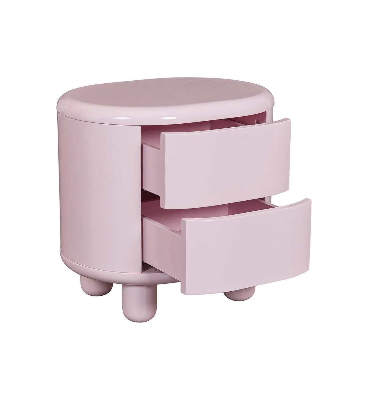 Apollo Glossy Bedside Table in Sweetpea - Image 4