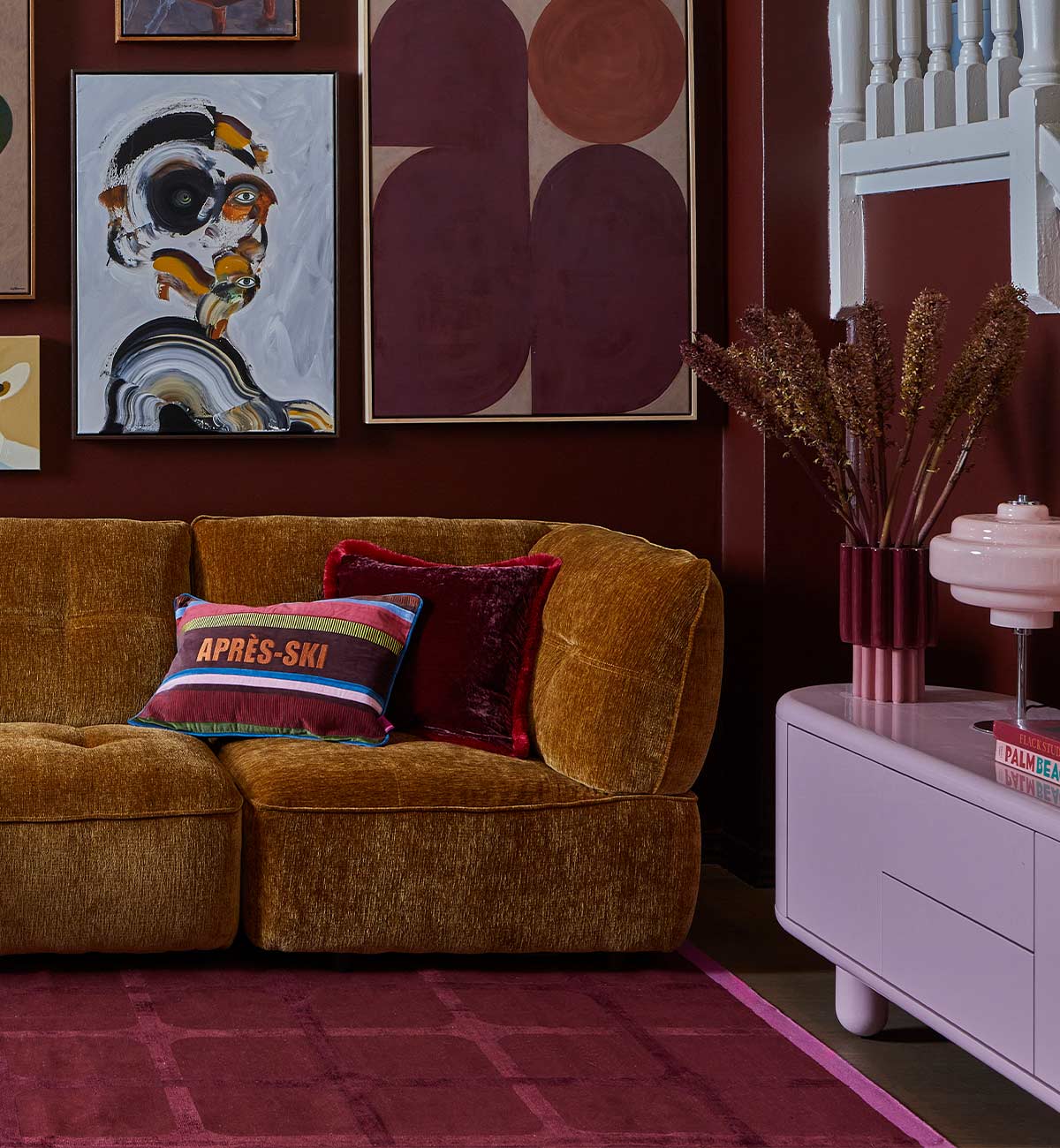 The Den Dhurrie in Plum - Image 7
