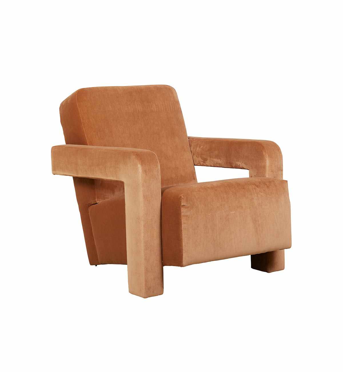 Betsy Armchair In Caramel Velvet