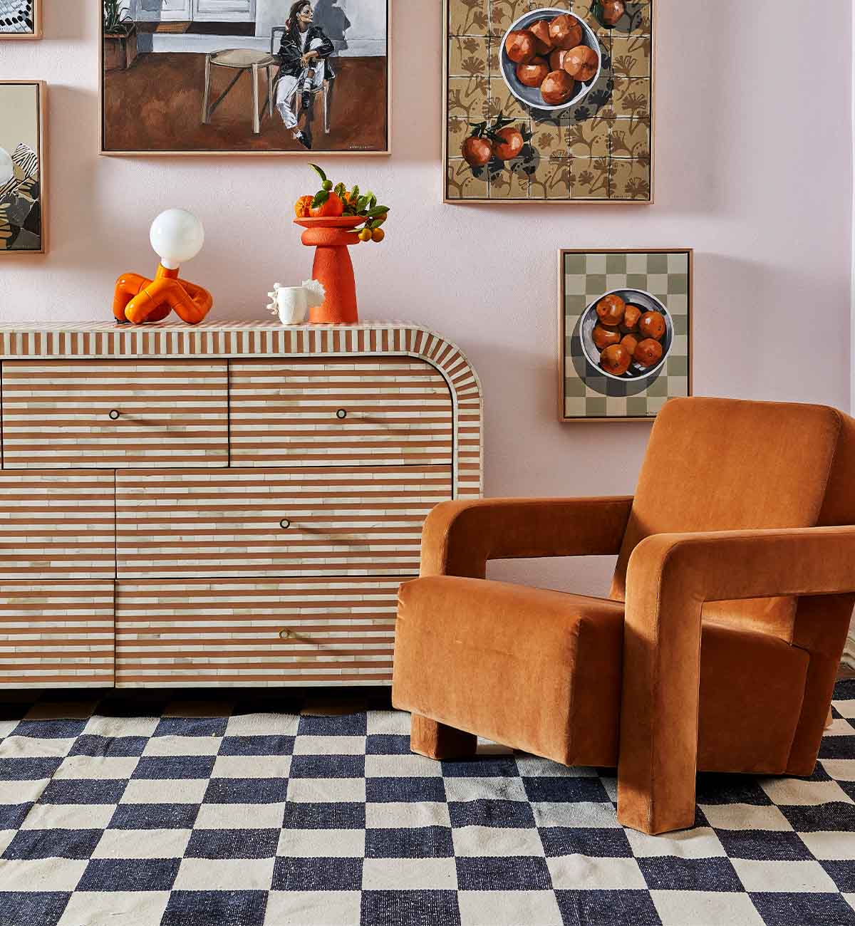 Betsy Armchair In Caramel Velvet - Image 3