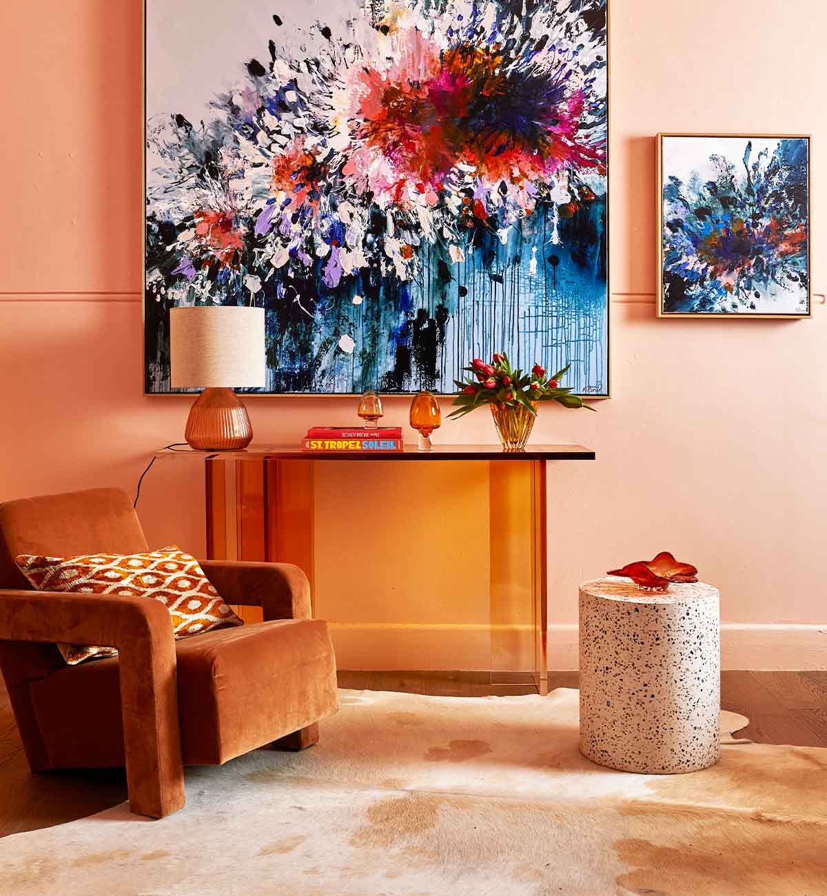 Betsy Armchair In Caramel Velvet - Image 5