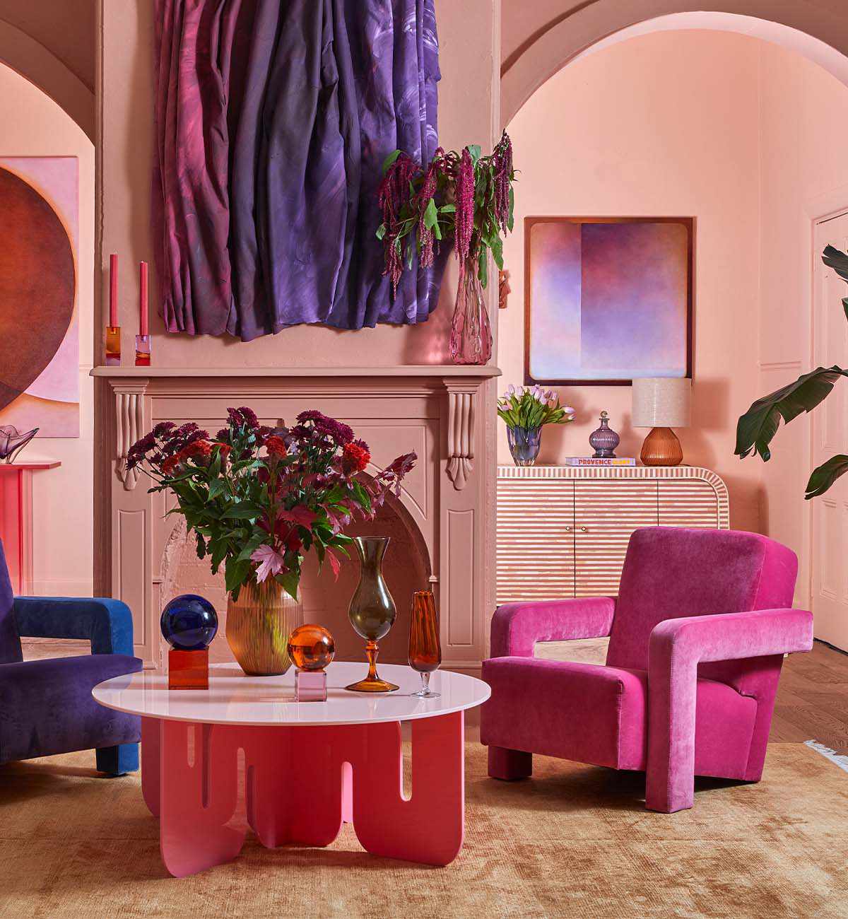 Betsy Armchair In Pink Luxe Velvet - Image 2