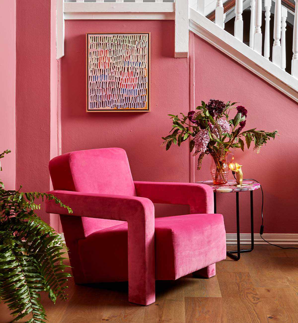 Betsy Armchair In Pink Luxe Velvet - Image 5