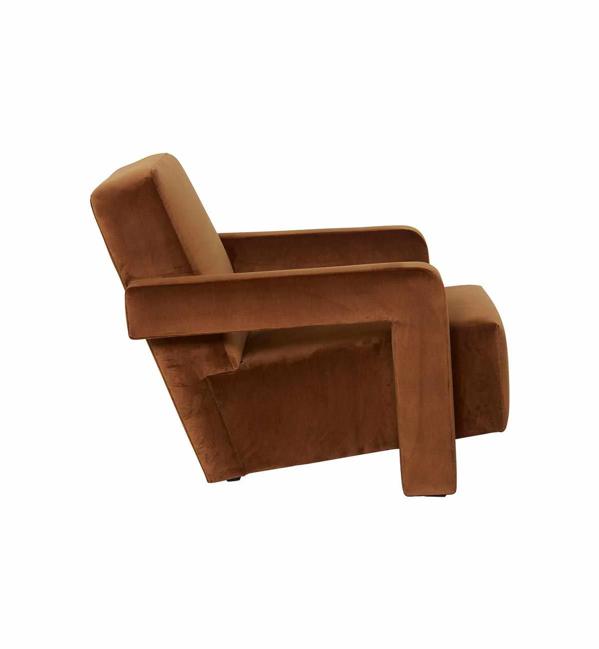 Betsy Armchair In Rust Velvet - Image 5