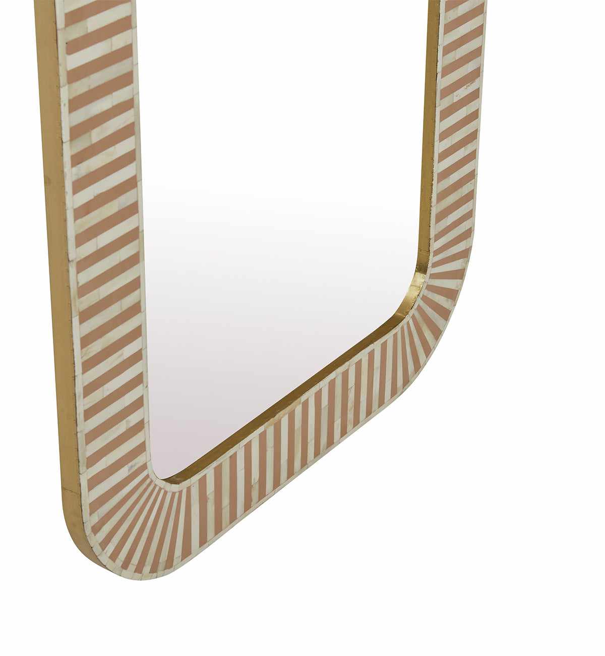 Bone Inlay Curved Mirror In Almond - Image 5