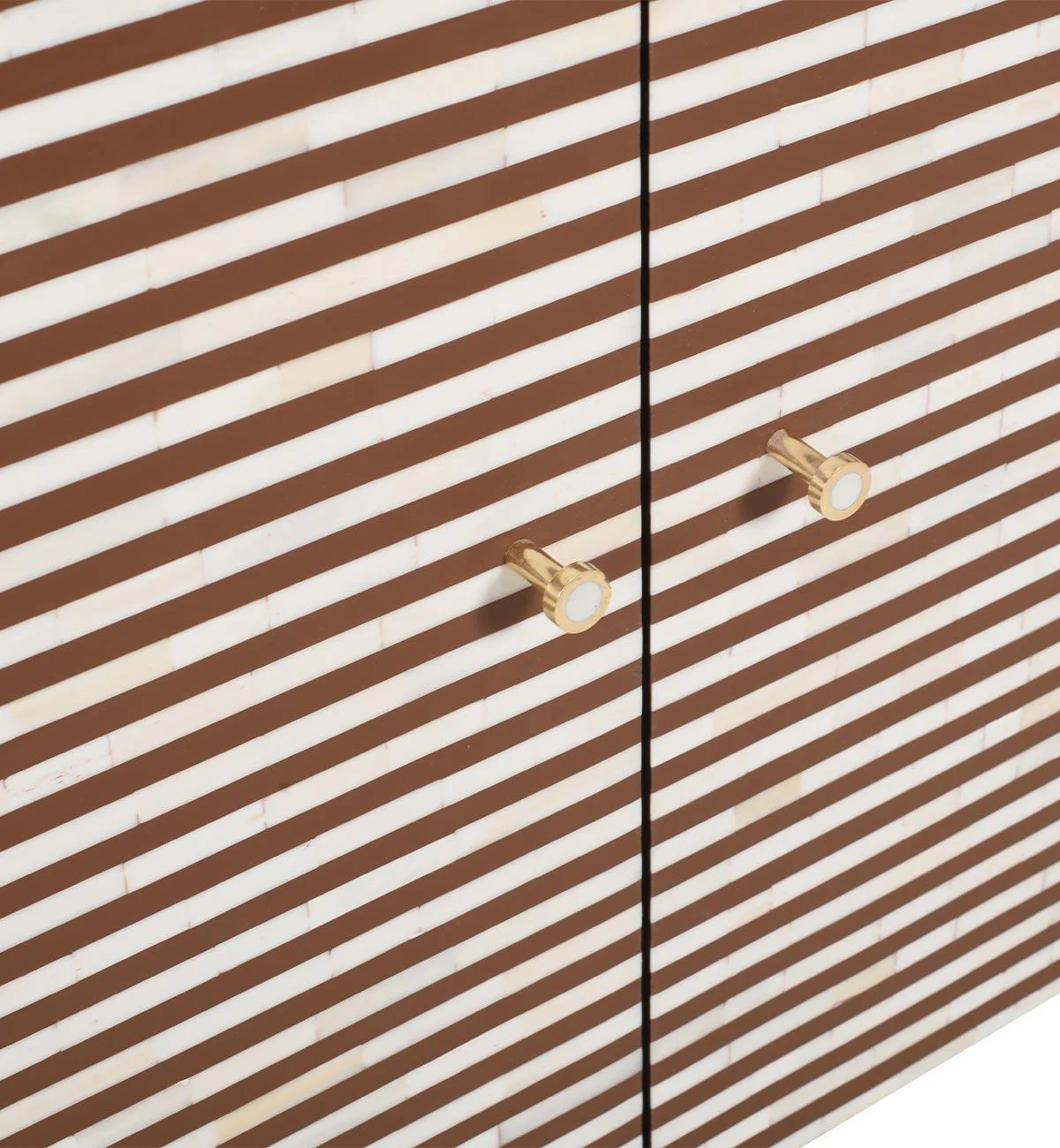 Bone Inlay Curved Sideboard In Chocolate - Image 4