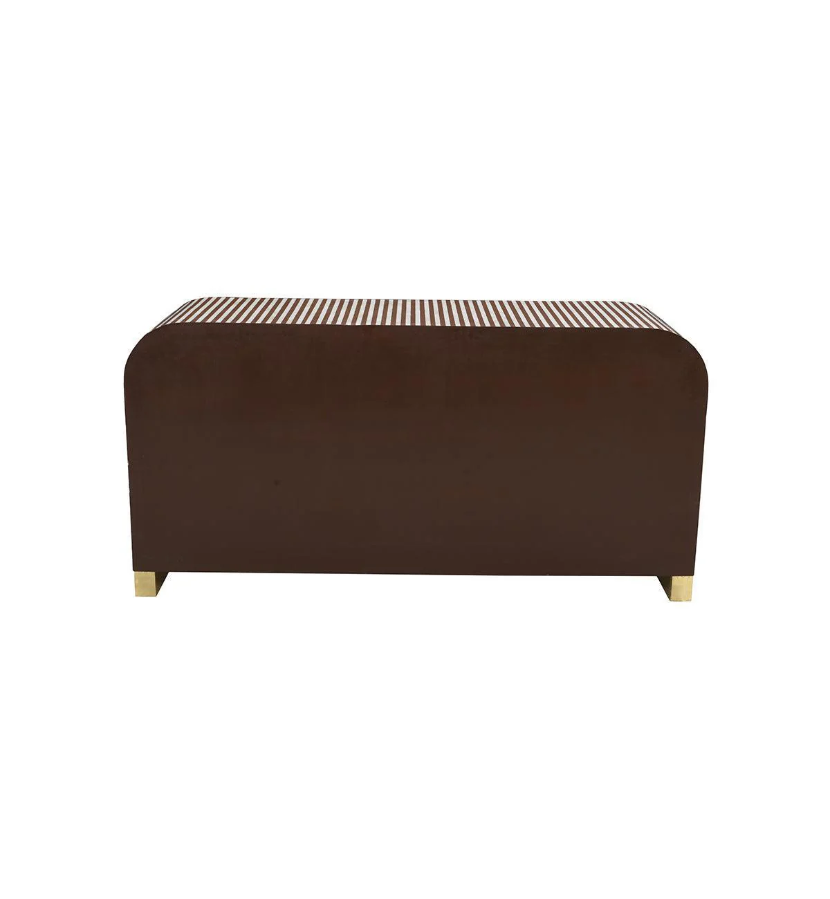 Bone Inlay Curved Sideboard In Chocolate - Image 6