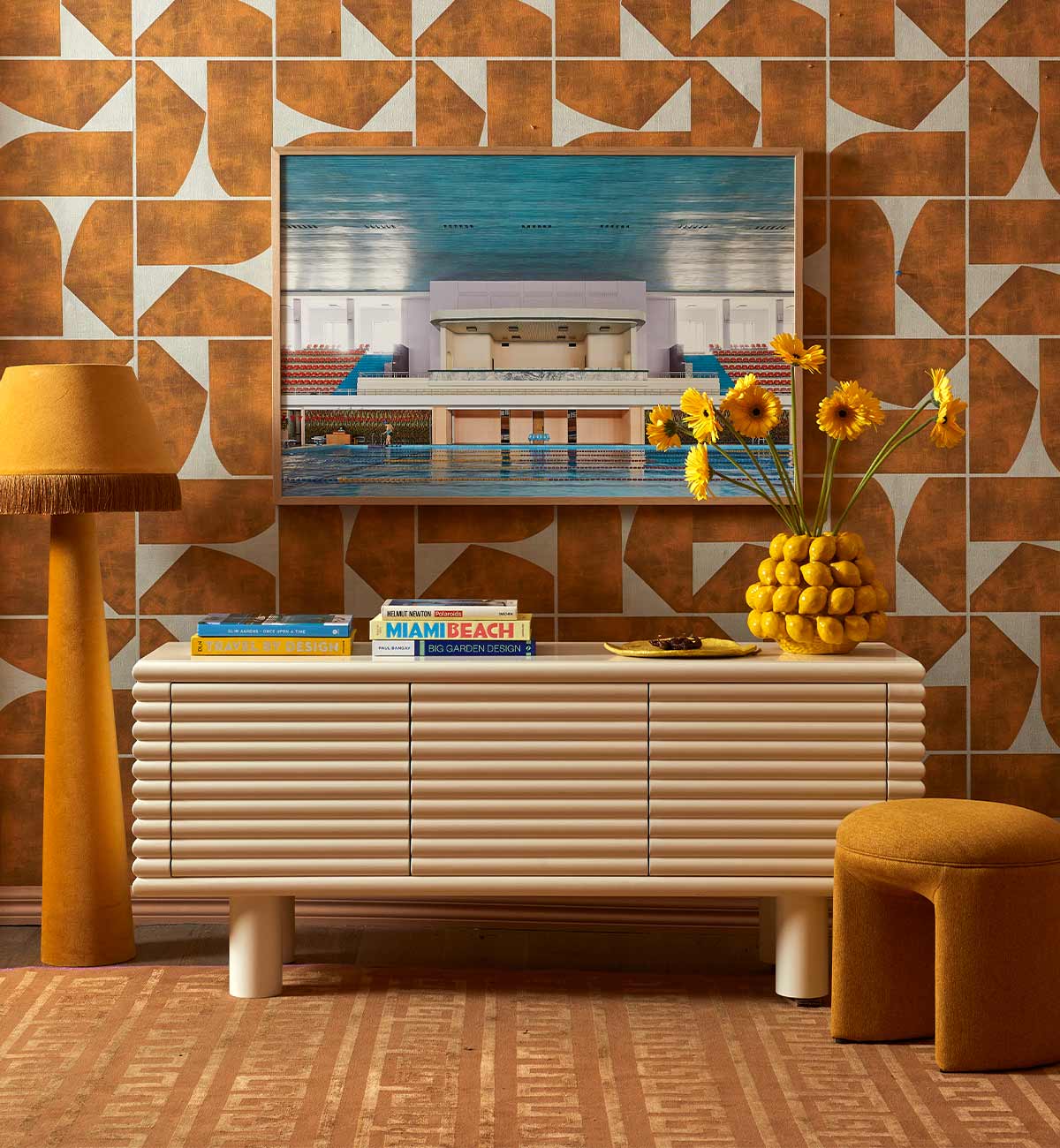 Brady Floor Lamp In Mustard - Image 3