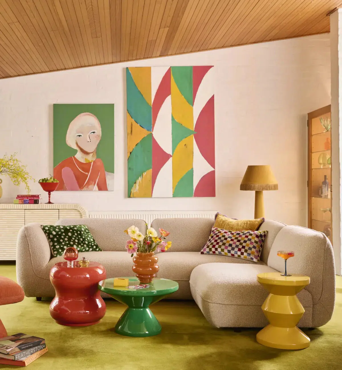 Brady Floor Lamp In Mustard - Image 5