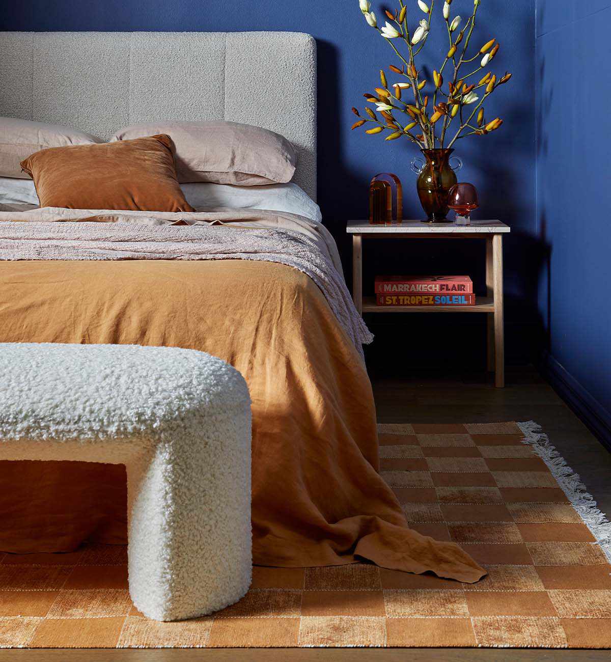 Checkerboard Dhurrie In Camel - Image 4