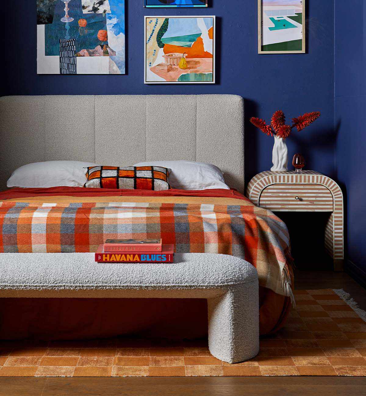 Checkerboard Dhurrie In Camel - Image 9