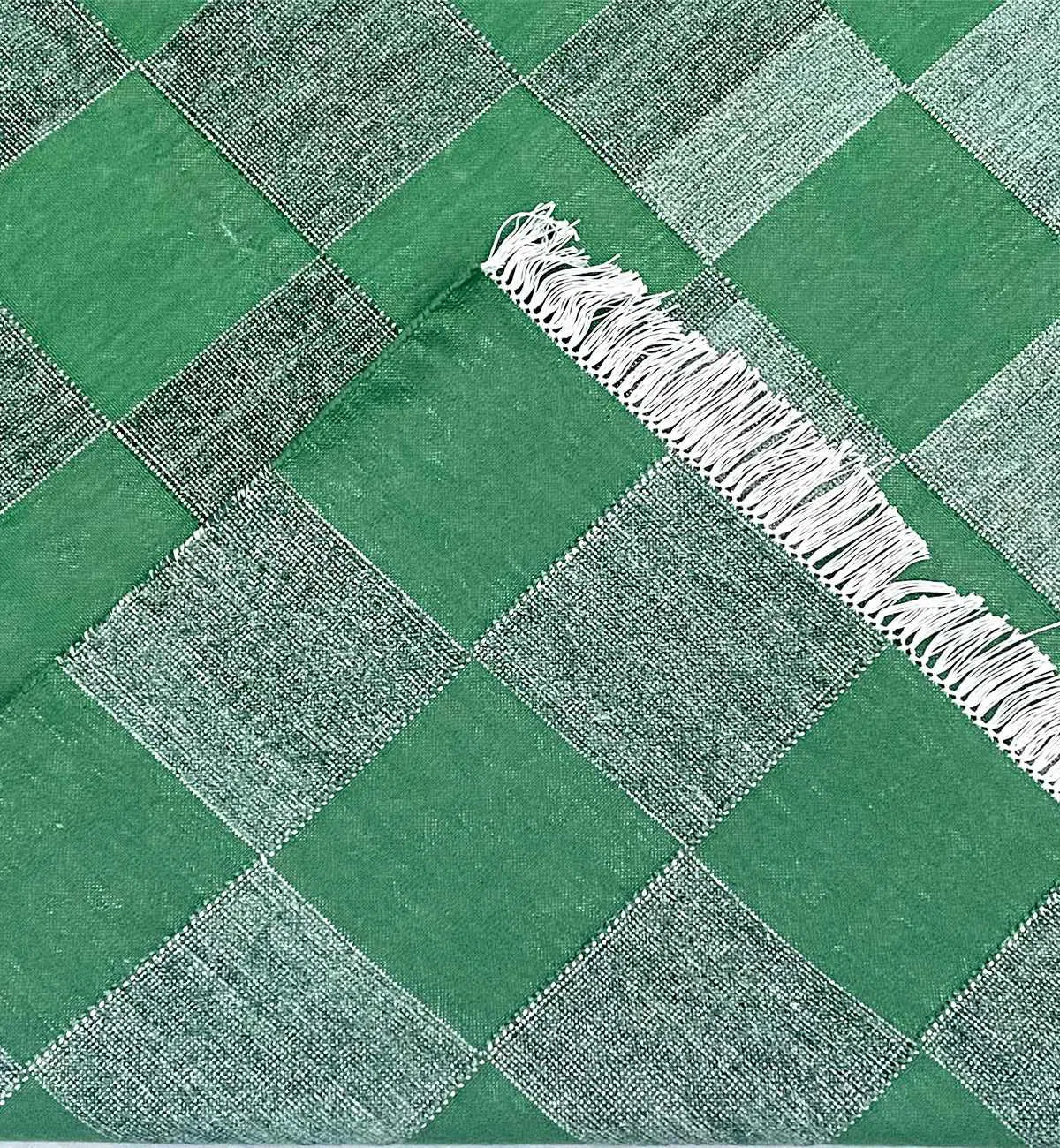 Checkerboard Dhurrie In Fern - Image 5
