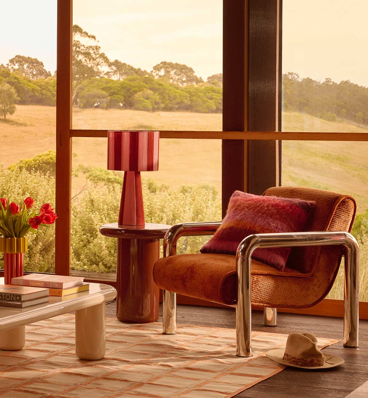 Cindy Table Lamp In Berry - Image 3