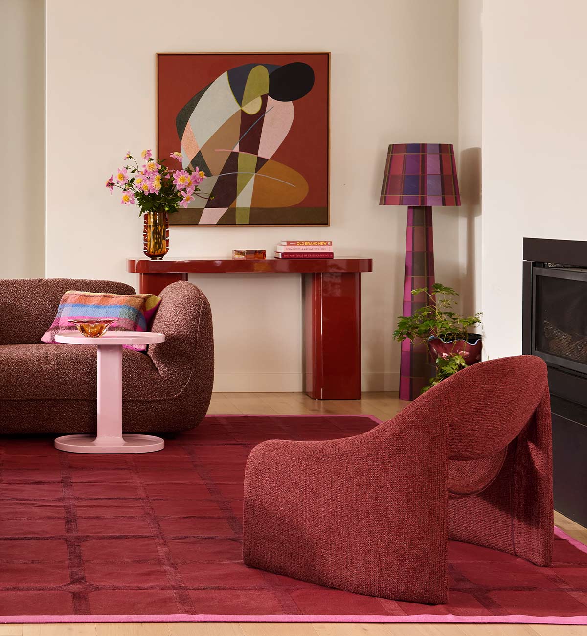 The Den Dhurrie in Plum - Image 8