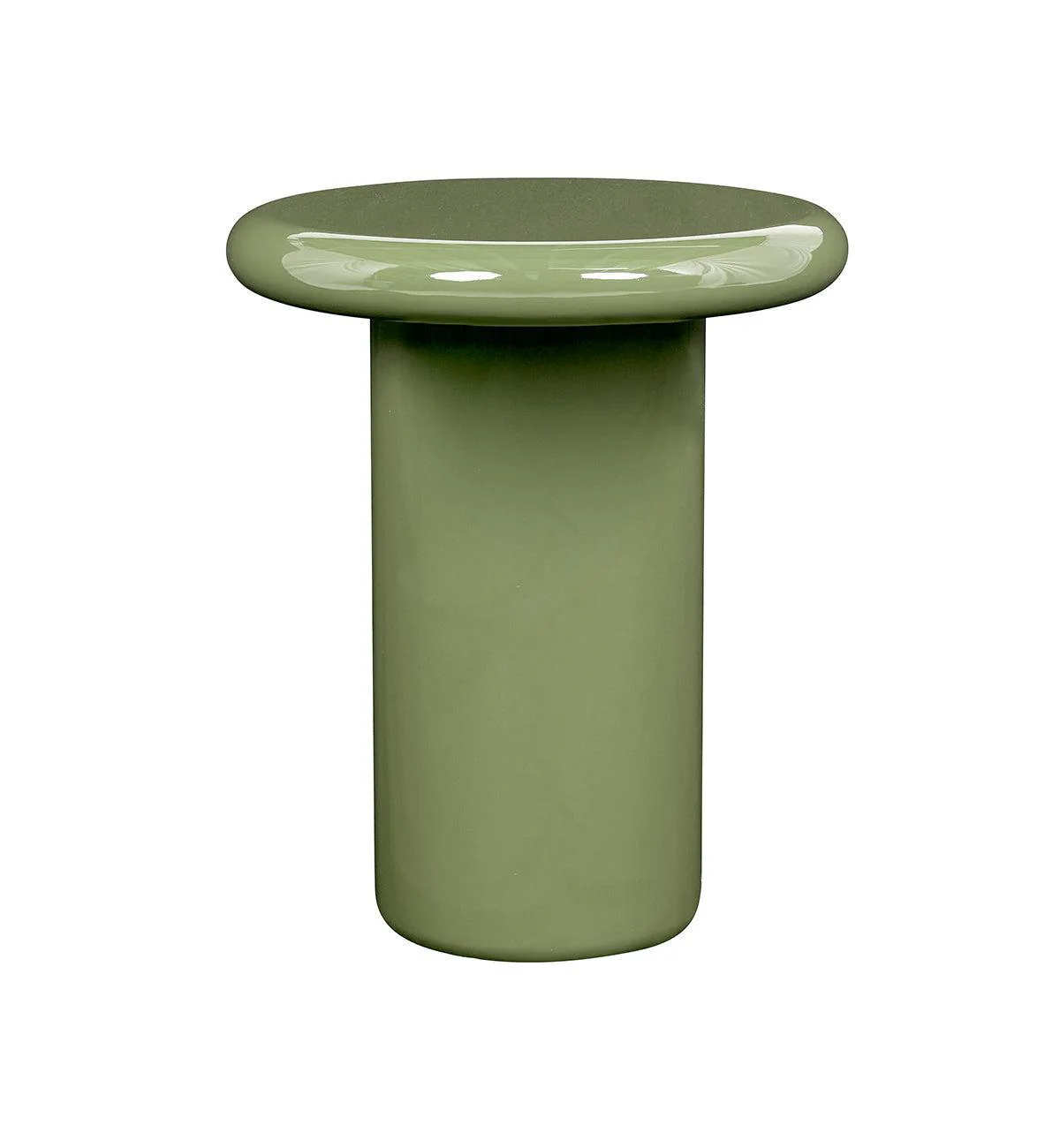 Dot Glossy Side Table in Olive