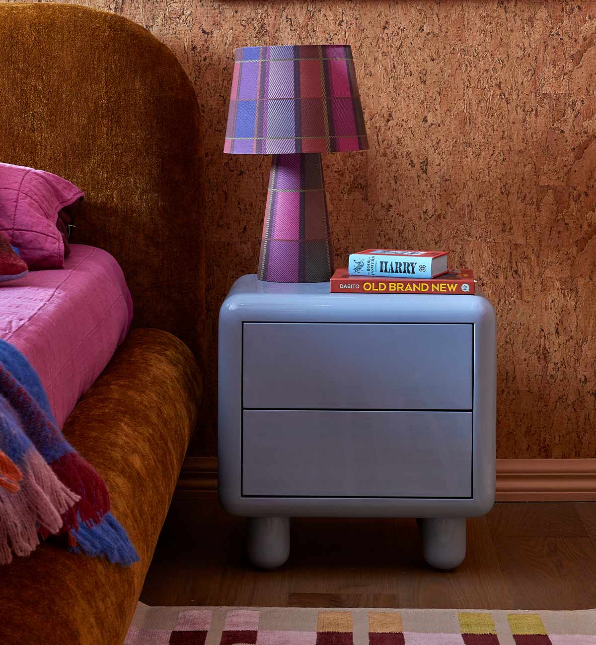 Kip Glossy Bedside Table in Powder Blue - Image 2