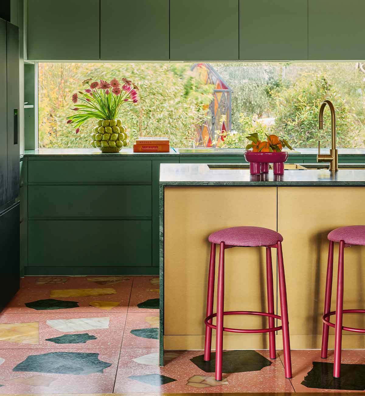 Jasper Bar Stool In Berry - Image 2