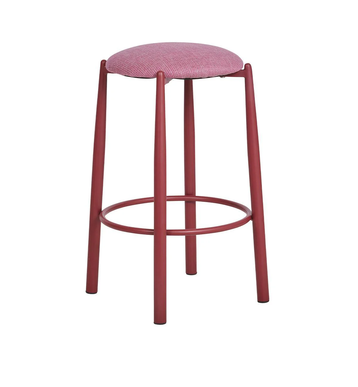 Jasper Bar Stool In Berry - Image 3