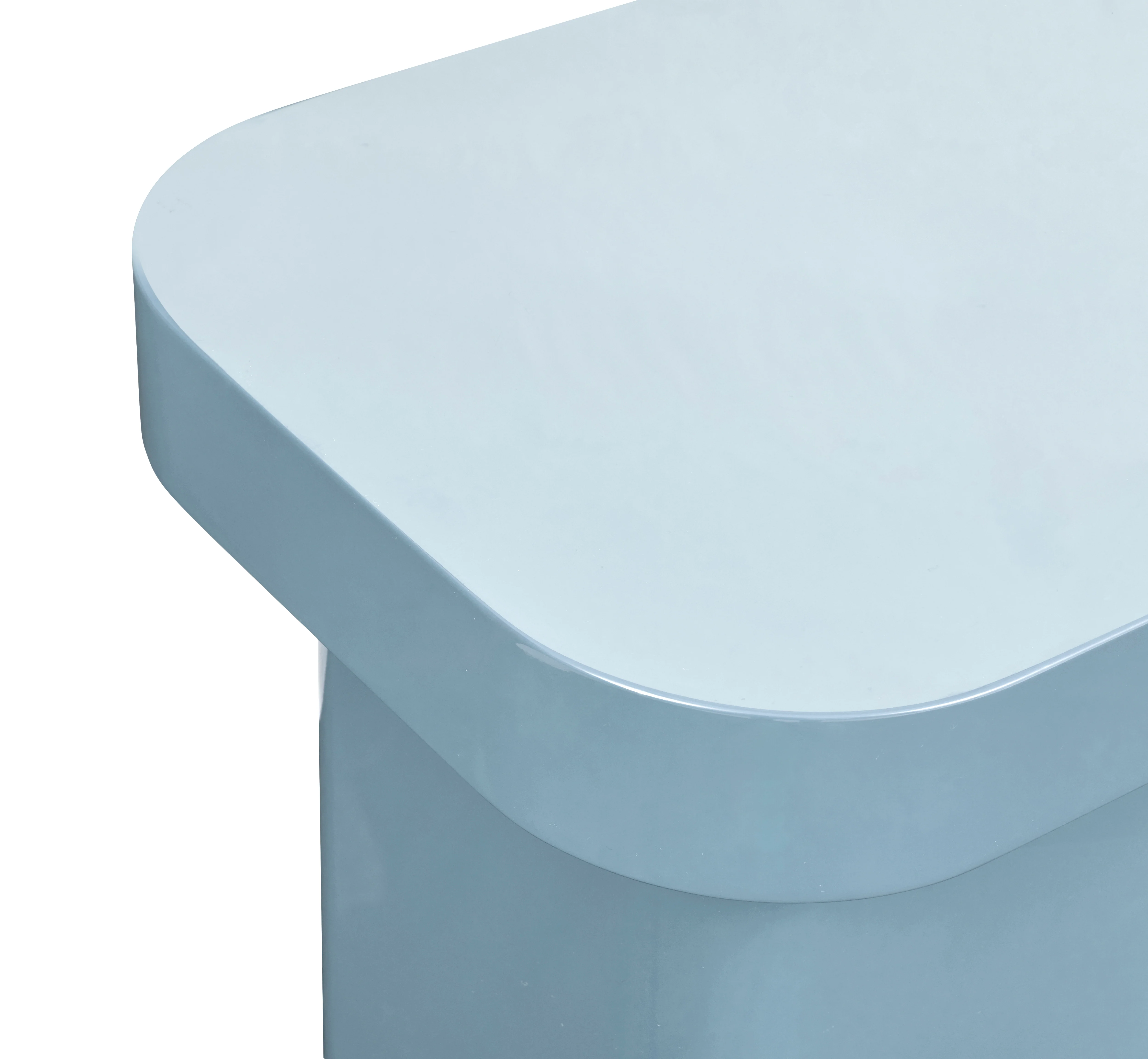 Juno Glossy Console in Powder Blue - Image 4