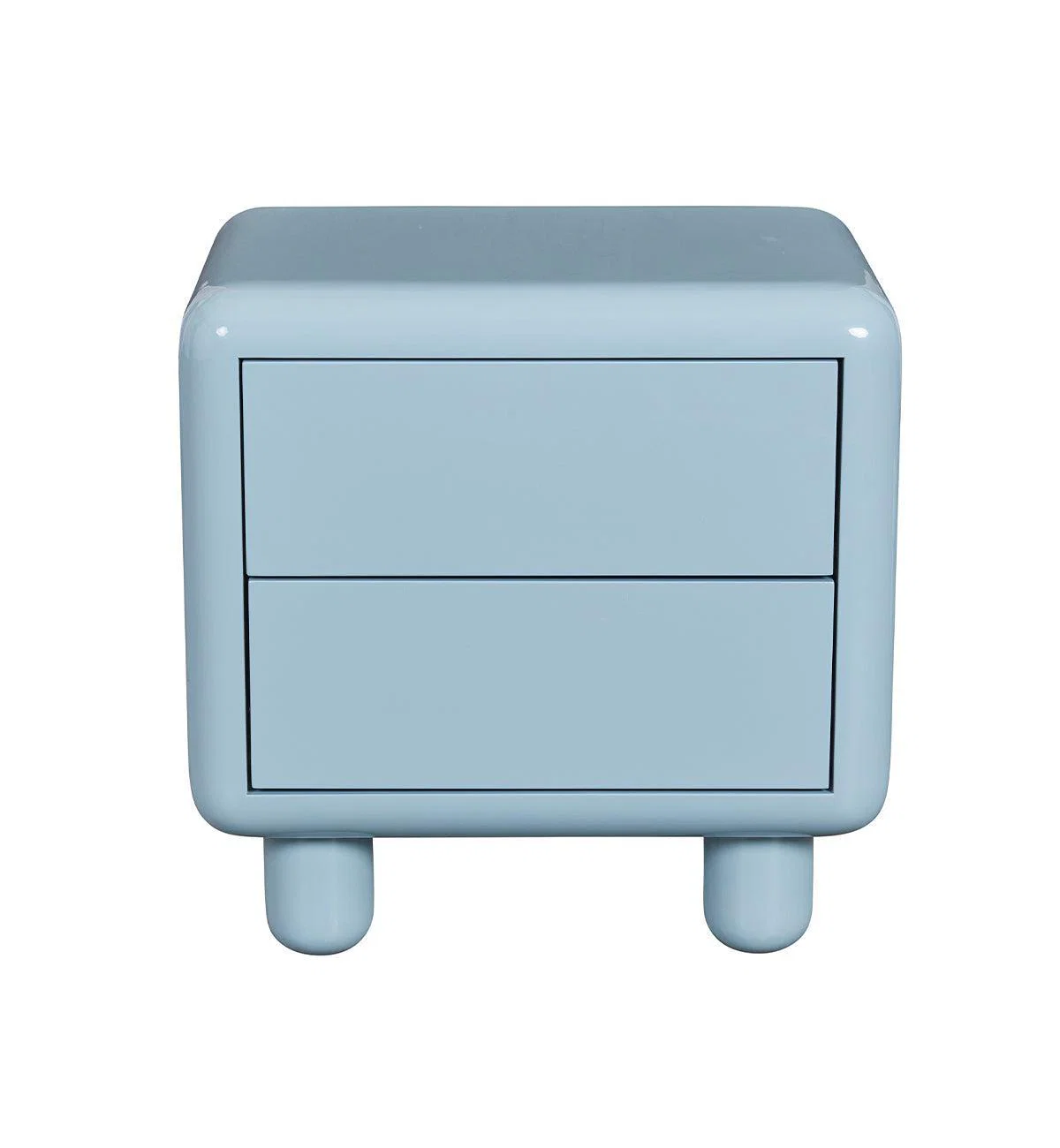 Kip Glossy Bedside Table in Powder Blue