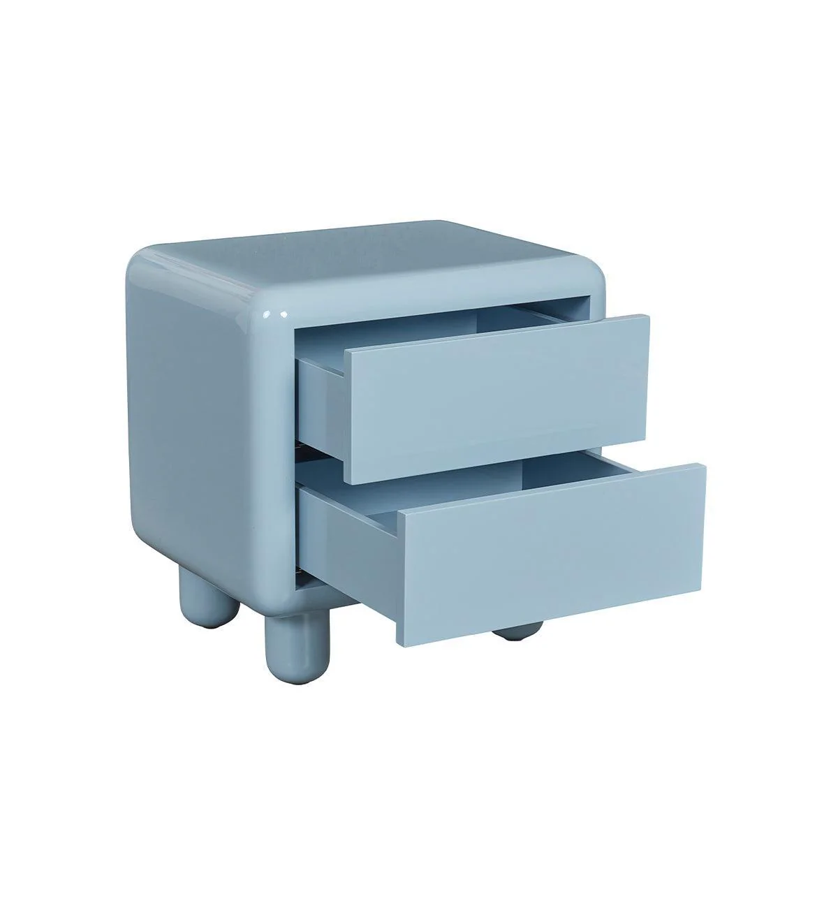Kip Glossy Bedside Table in Powder Blue - Image 5