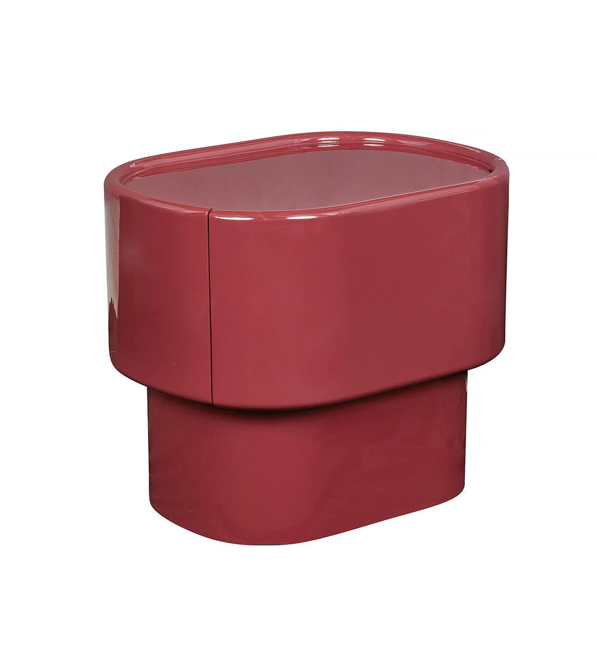 Lull Glossy Bedside Table In Pinot - Image 4