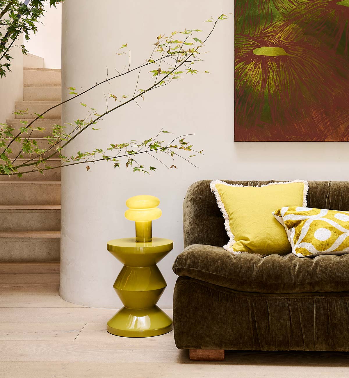 Macaroon Table Lamp in Pea Green - Image 5