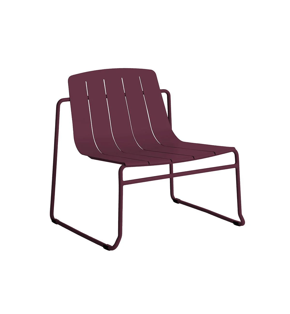 Slim Lounge Chair in Aubergine