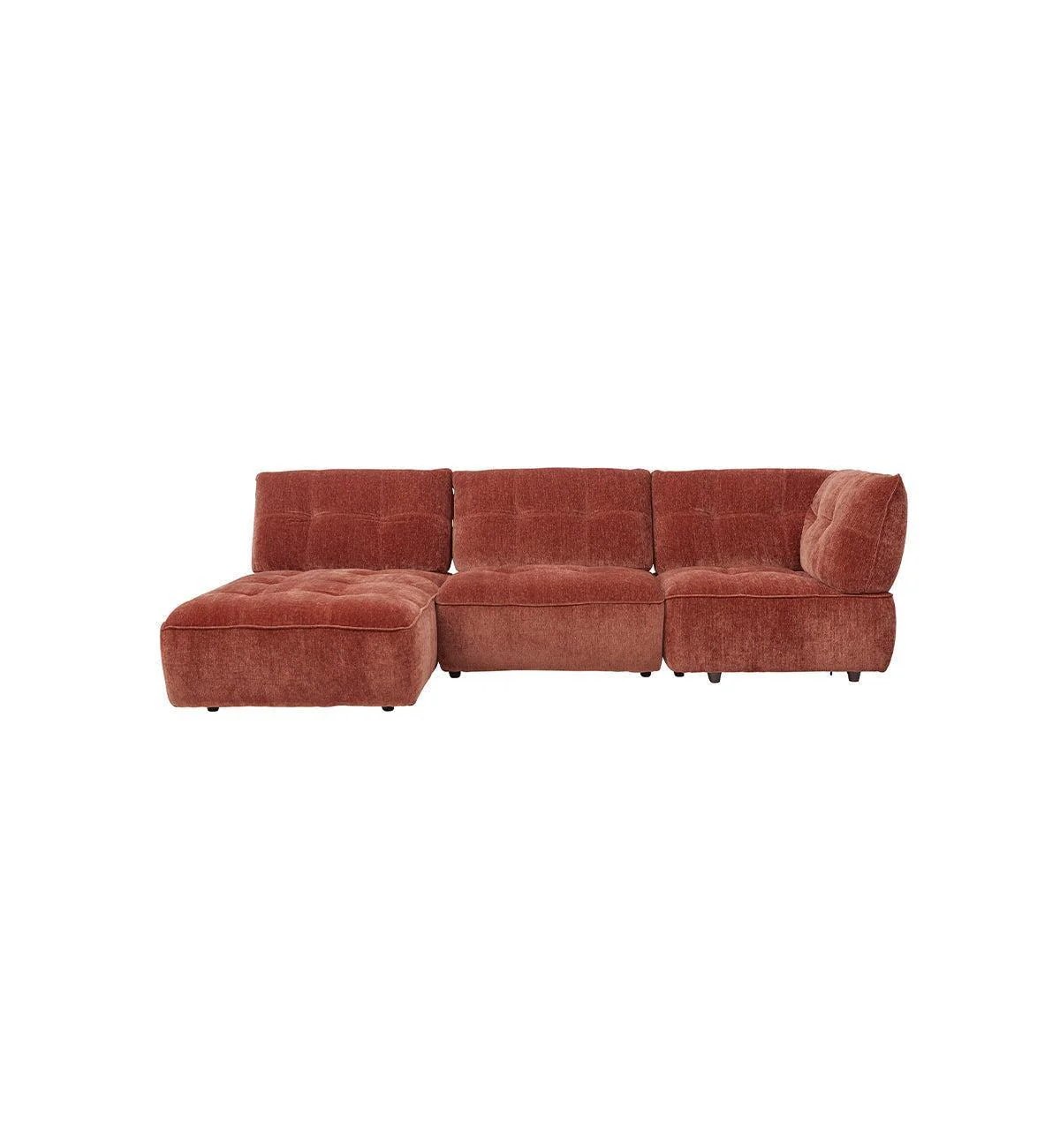Roommate Sofa - 2 Piece with Corner + Chaise in Cinnabar