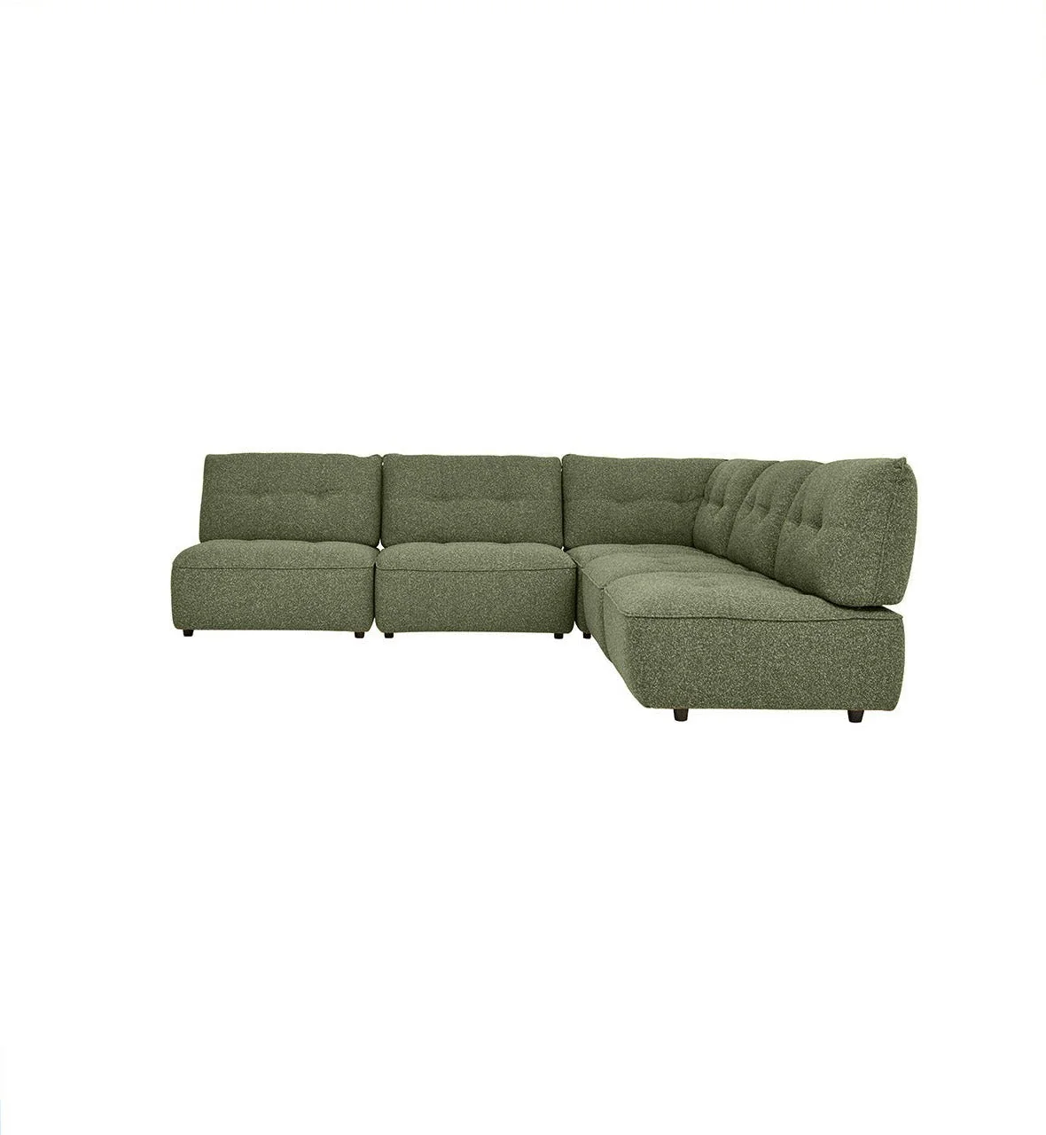 Roommate Sofa - 5 Piece L-Shape Armless In Forest