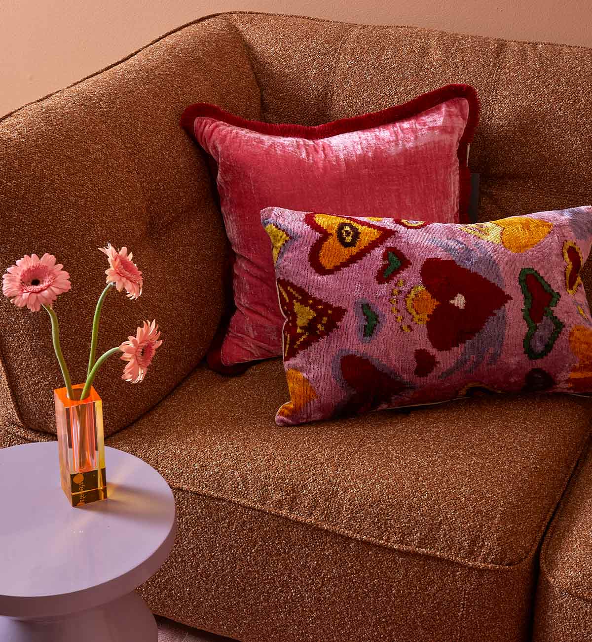 Roommate Sofa - 5 Piece L-Shape + Chaise In Ginger - Image 3