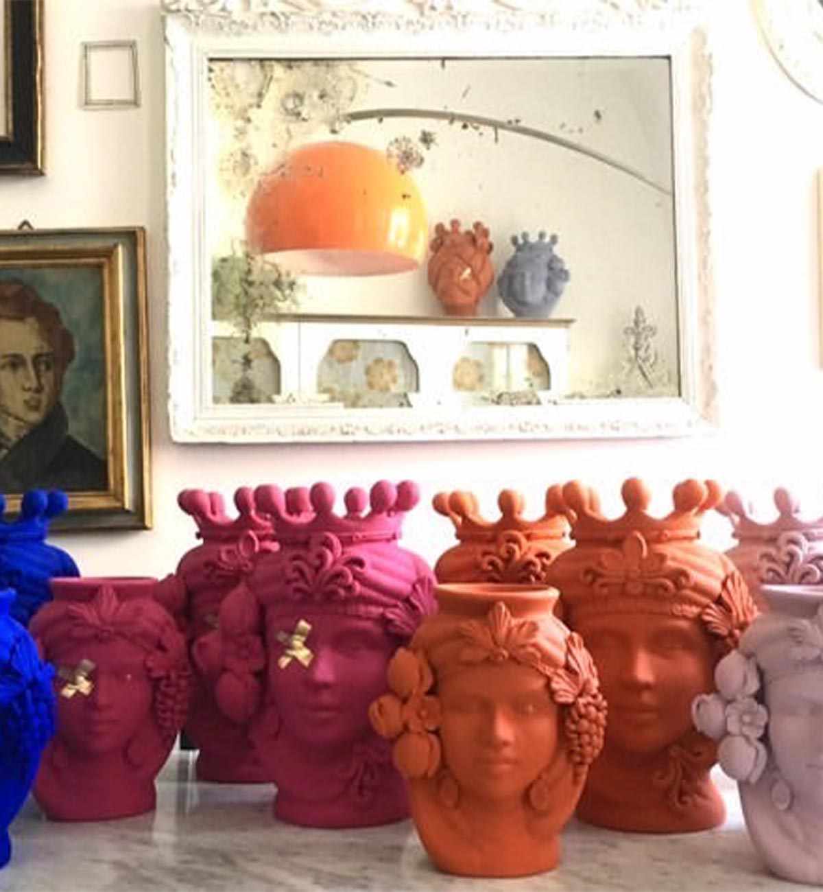 Stefania Boemi - Galatea Head Vase In Orange - Image 4