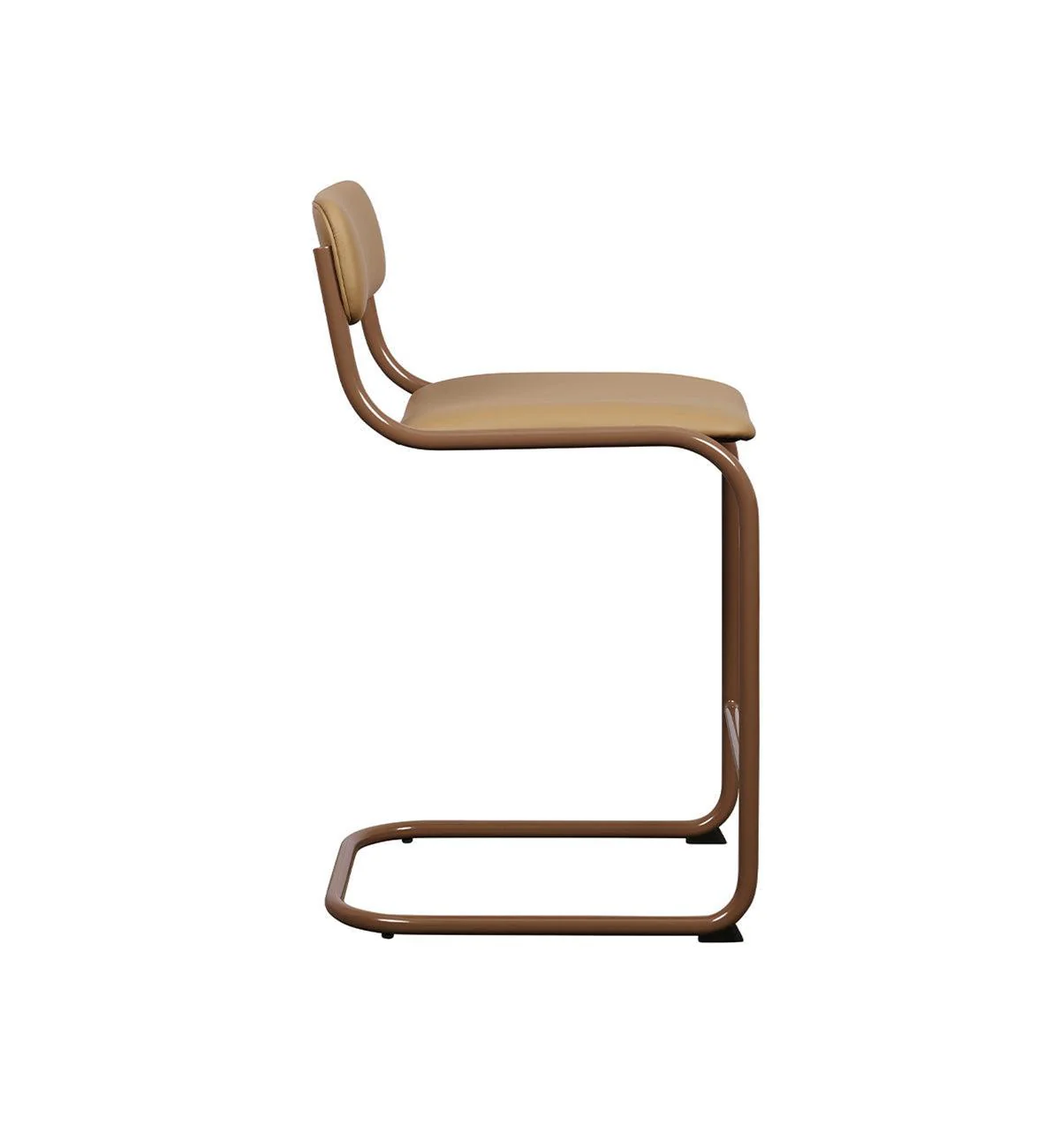 Strut Bar Stool in Mocha Leather - Image 5