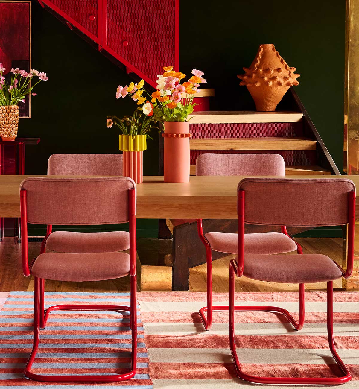 Strut Dining Chair In Rose - Image 6