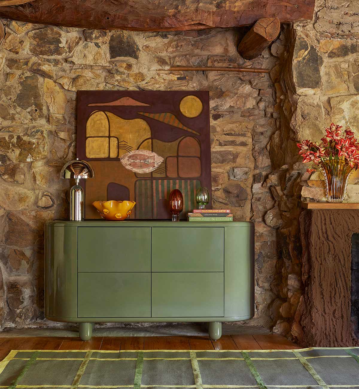 Apollo Glossy 4-Drawer Commode in Olive - Image 2