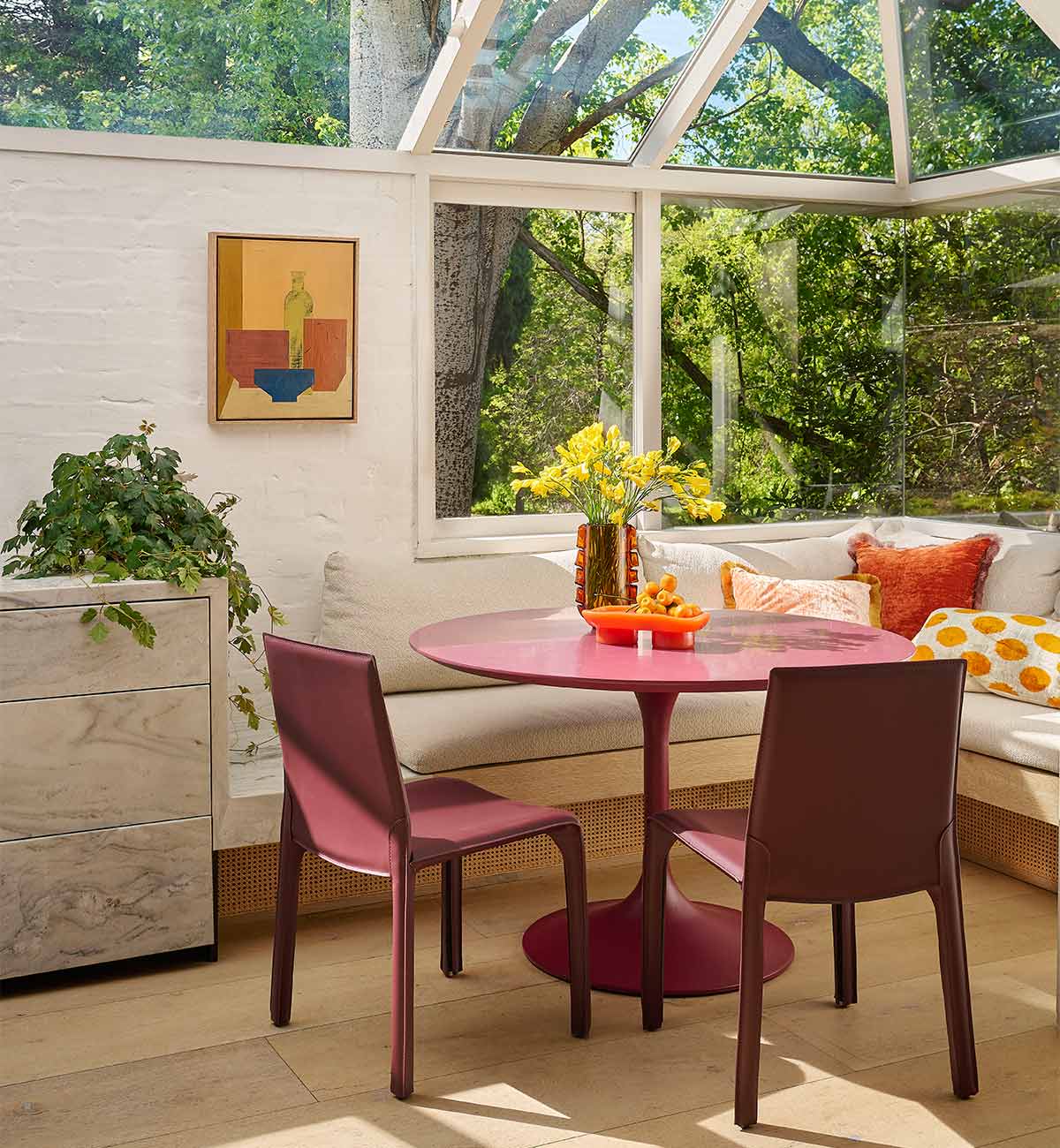 Rosie Dining Table In Berry - Image 4