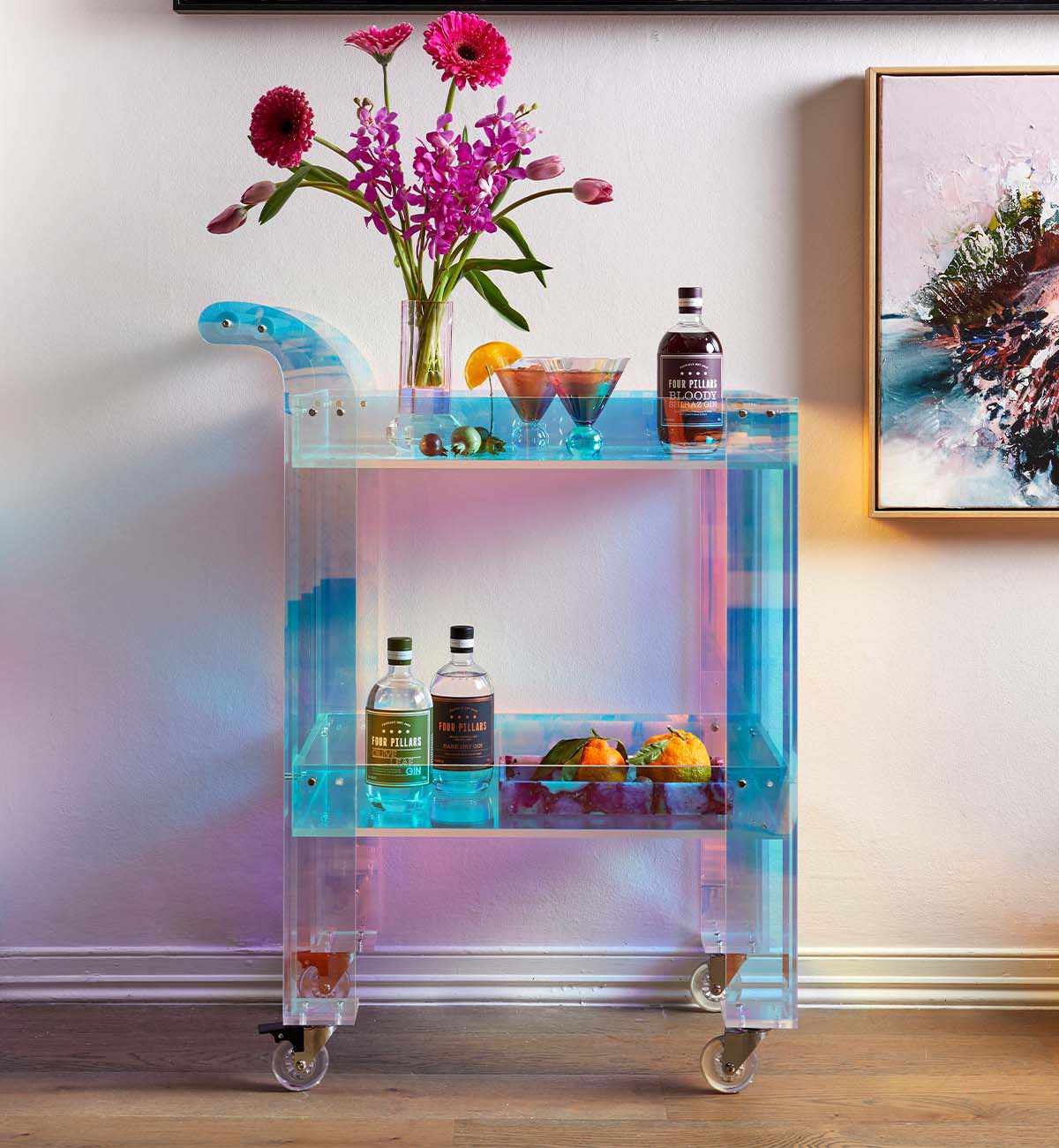 Wild Child Acrylic Bar Cart - Image 5