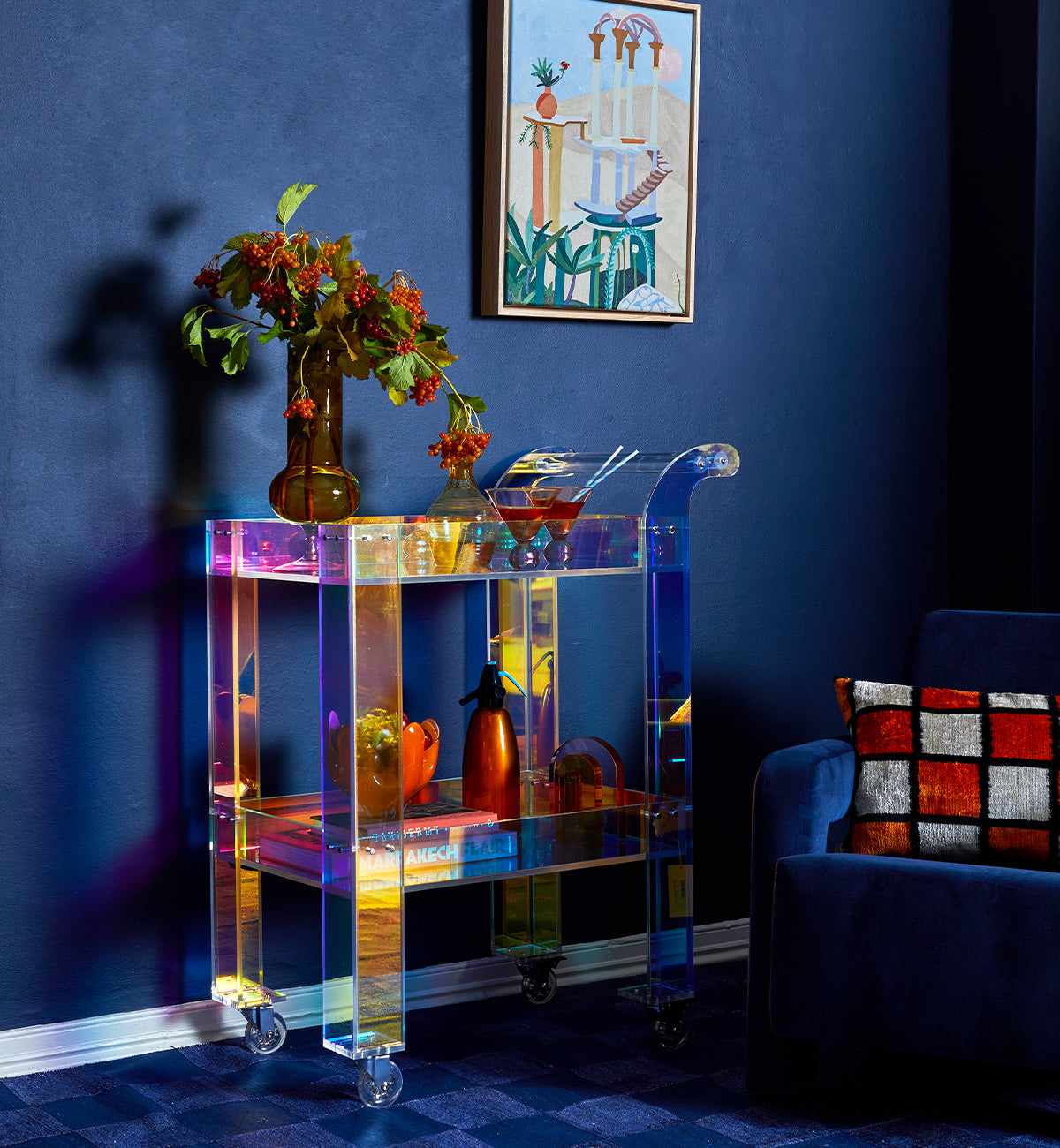 Wild Child Acrylic Bar Cart - Image 6