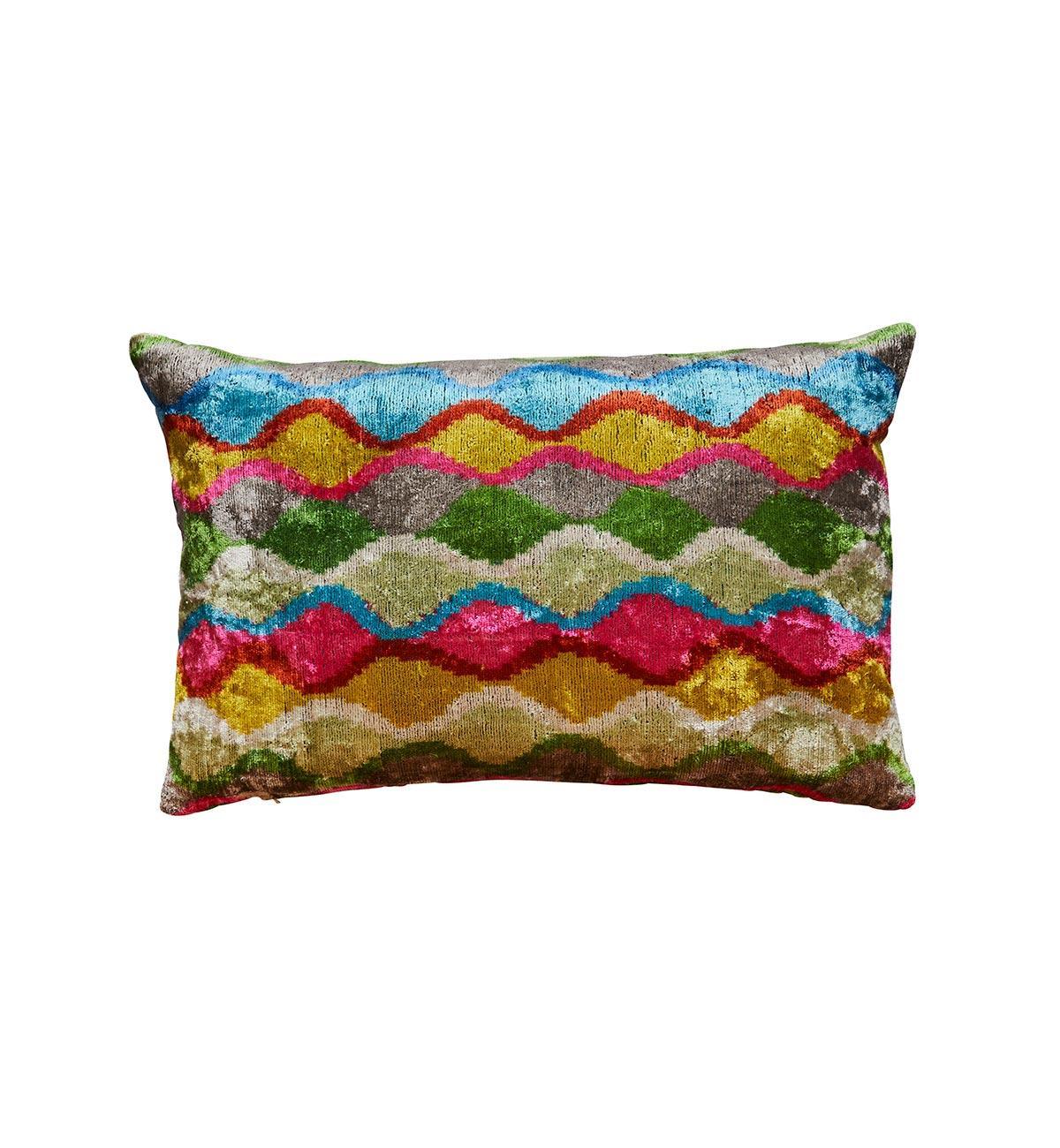 Zulta Cushion in Rainbow Ripple